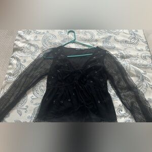 Black shimmer blouse
